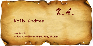 Kolb Andrea névjegykártya